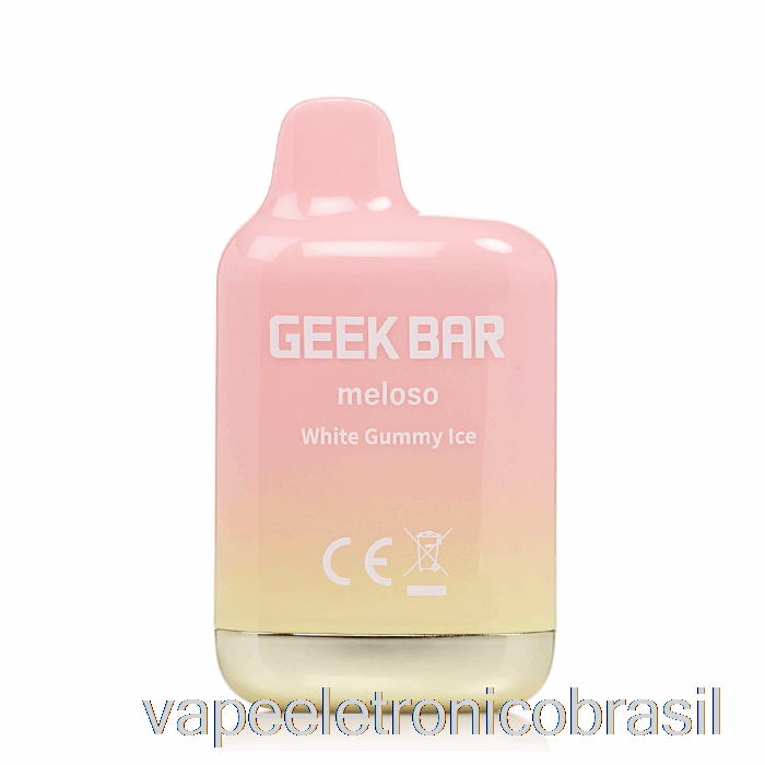 Vape Recarregável Geek Bar Meloso Mini 1500 Descartável Branco Goma Gelo